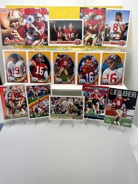 Joe Montana/Steve Young Vintage San Francisco 49ers lot of 15
